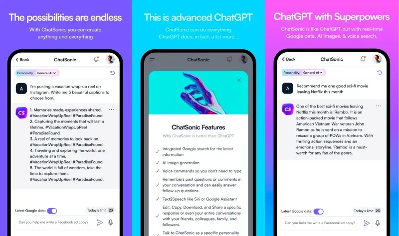 Chat Anywhere with ChatSonic's AI-powered Mobile Companion