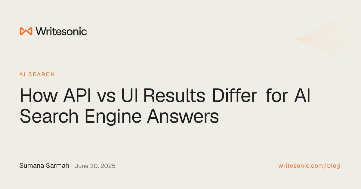 How API vs UI Results Differ for AI Search Engine Answers