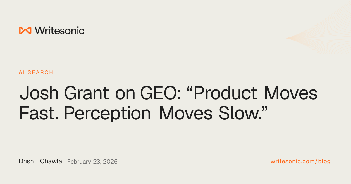 Josh Grant on GEO: 