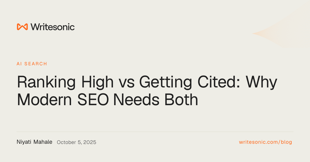 Ranking High vs Getting Cited: Why Modern SEO Needs Both