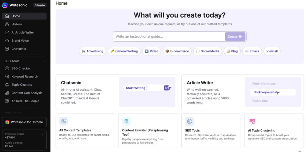 ClickUp alternatives - Writesonic