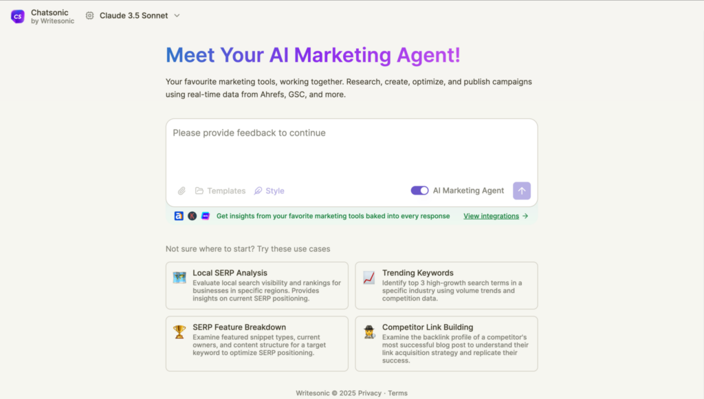 Chatsonic AI Content Agent - Best AI Content Writing Agent