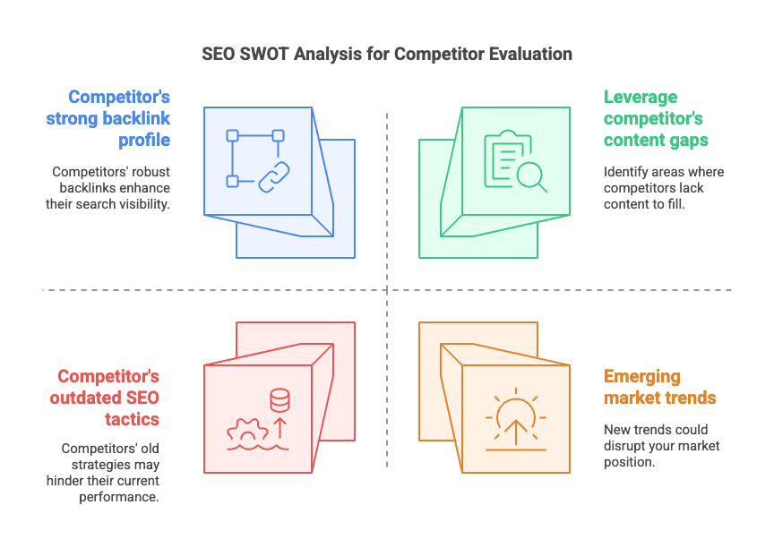 Conducting a SWOT analysis for SEO competitor research