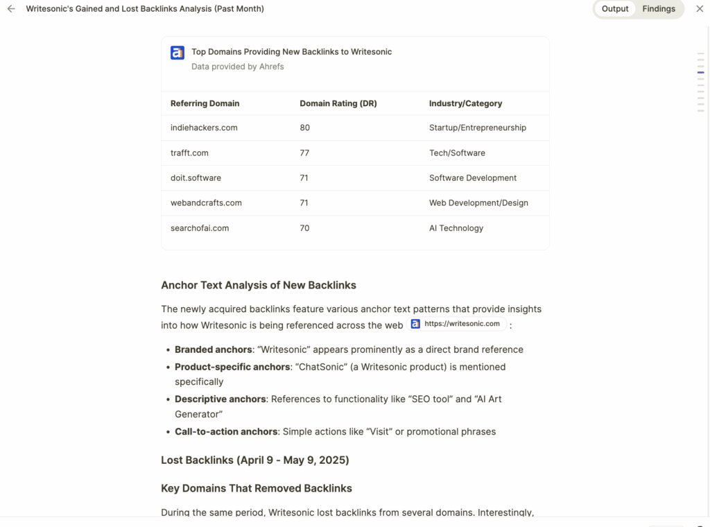 Monitoring backlink profile changes using SEO AI agent