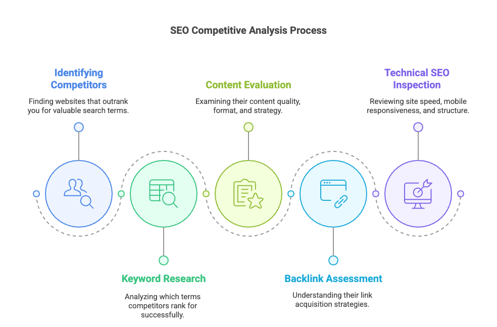 Steps involved in an SEO competitive analysis