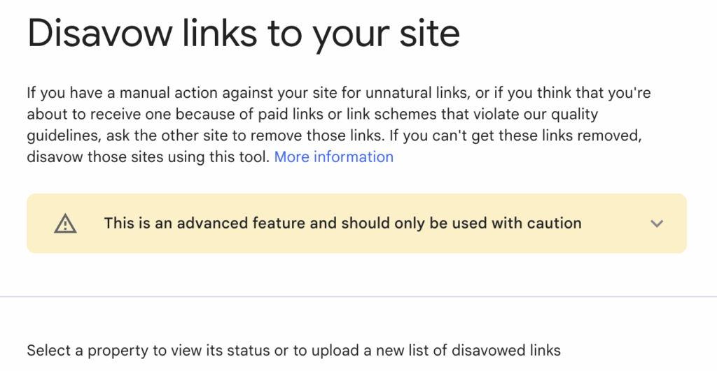 Disavowing links on Google to avoid negative SEO