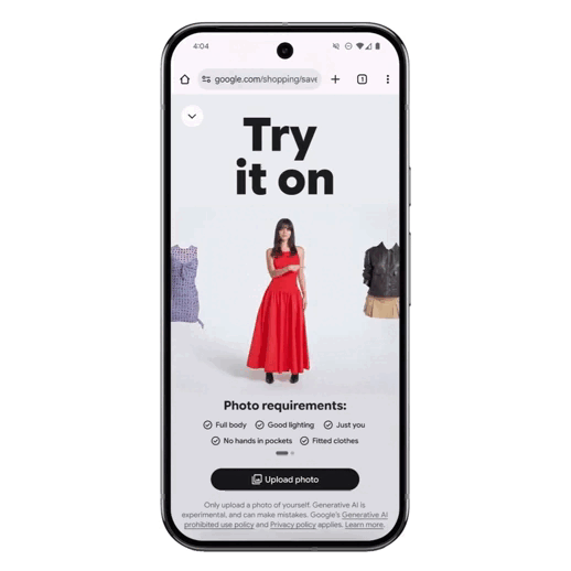 Google AI Mode Virtual Shopping Feature