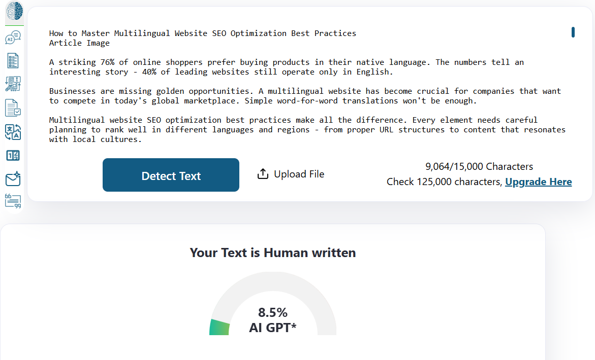 Writesonic's AI Article Writer 6 helps bypass AI content detectors.