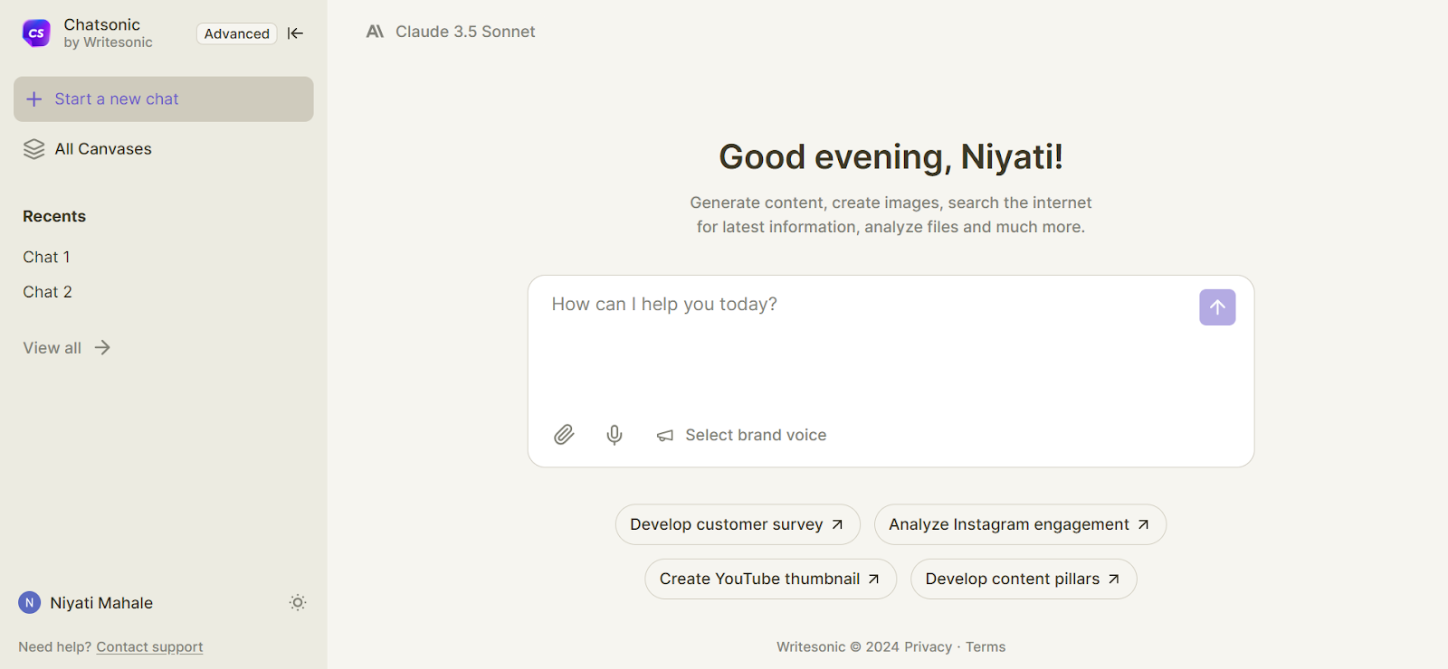 Chatsonic is the best alternative when comparing Perplexity AI vs. ChatGPT.