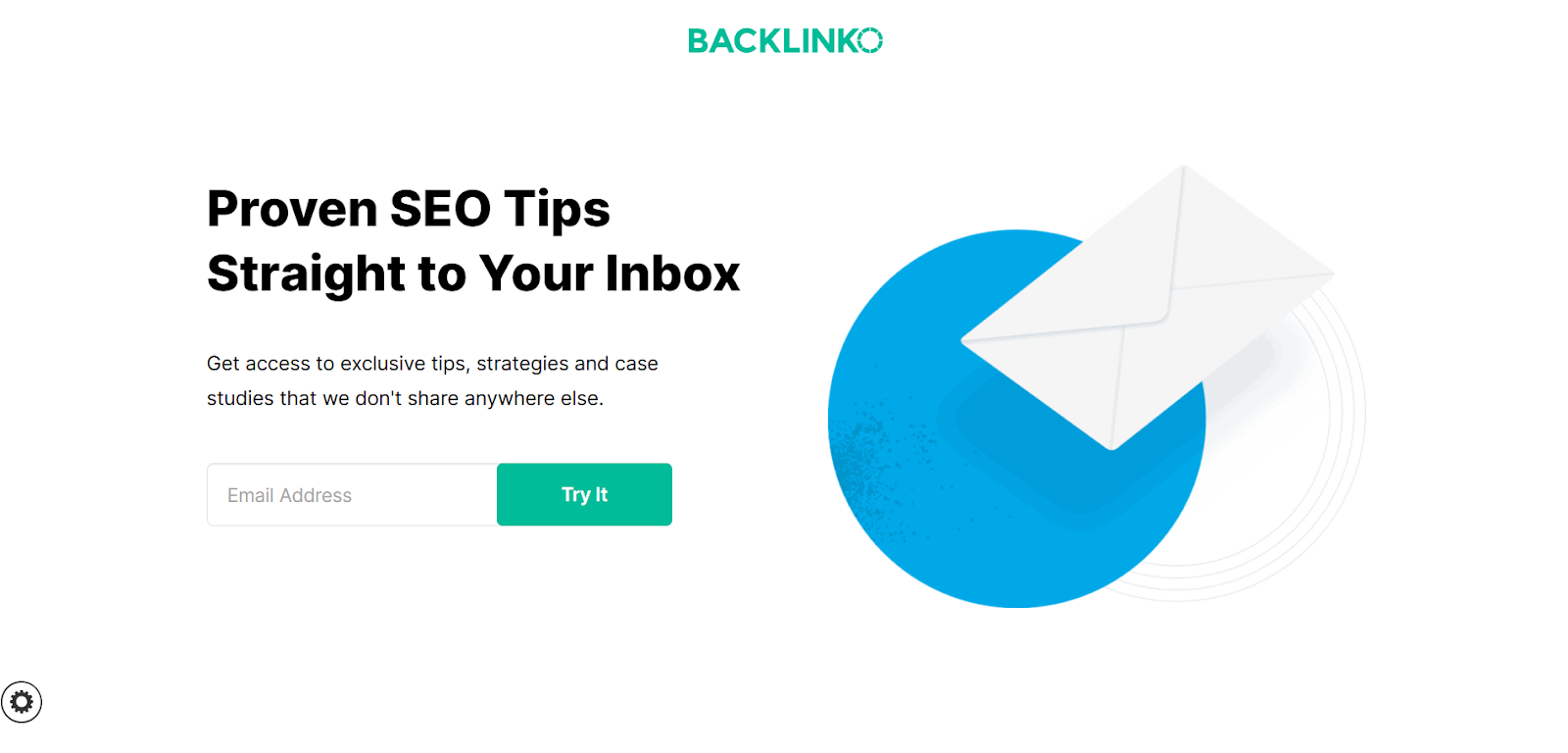 Backlinko shares a newsletter in exchange for email addresses.