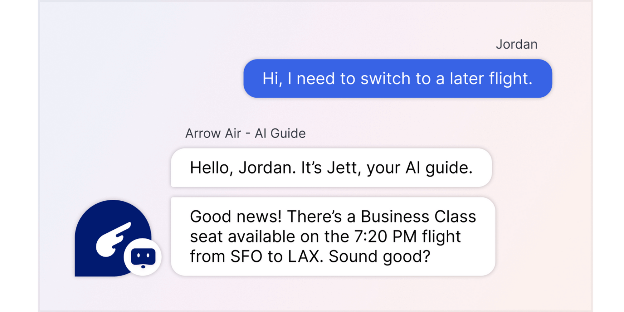 24/7 AI support example from Arrow Air