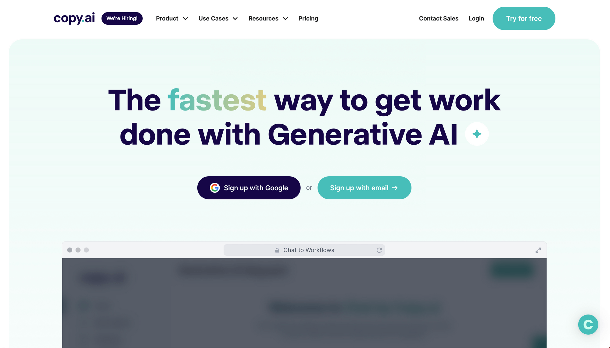 Copy.ai - AI content generator