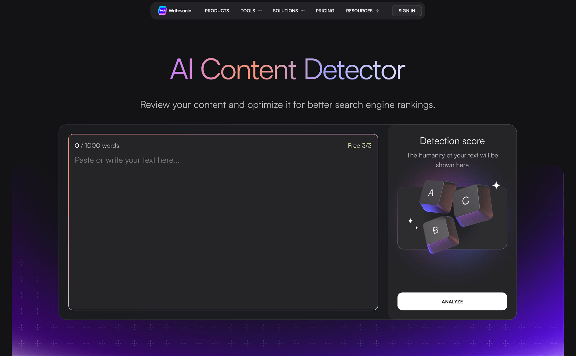 Writesonic AI content detector - Best AI detector