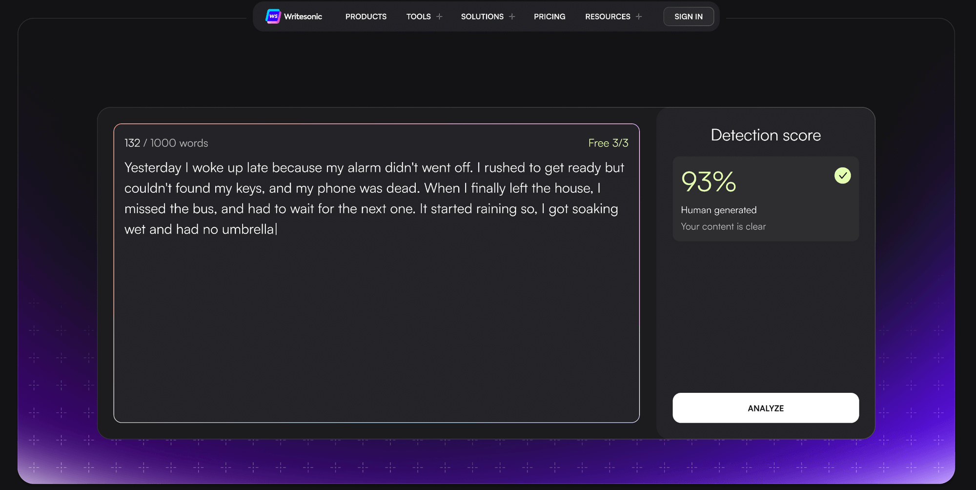 Writesonic AI content detector - Best AI detector