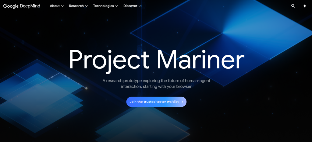 Project Mariner is an excellent example of a goal-based agent, a type of AI agent.