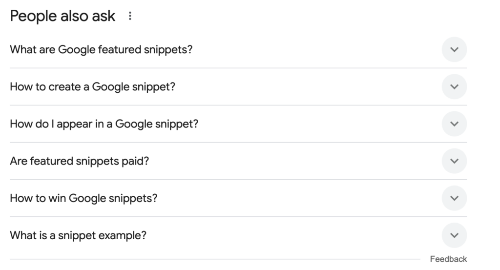 Google - People also ask