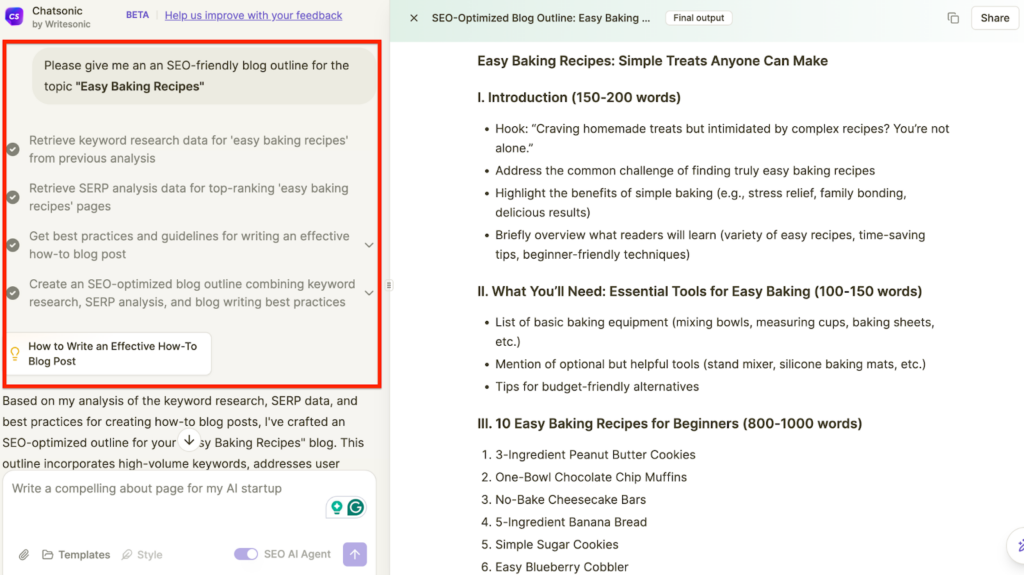 Using Chastonic to create SEO-friendly blog outlines