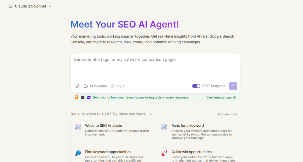 Chatsonic is an SEO AI Agent designed to automate your end-to-end SEO workflow.