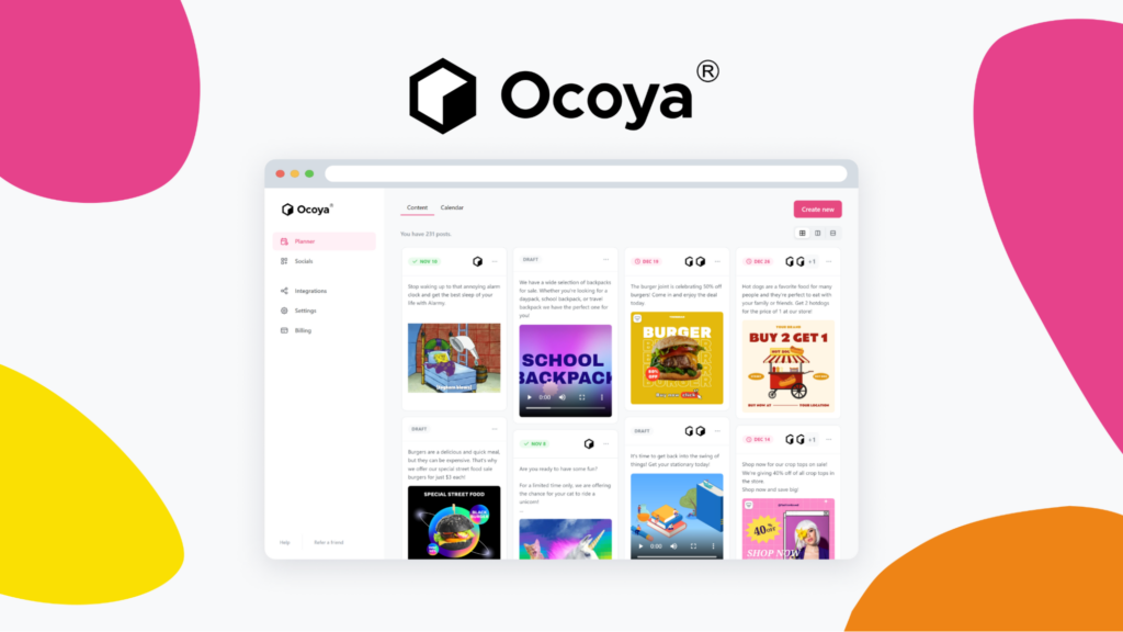 AI agents for social media - Ocoya