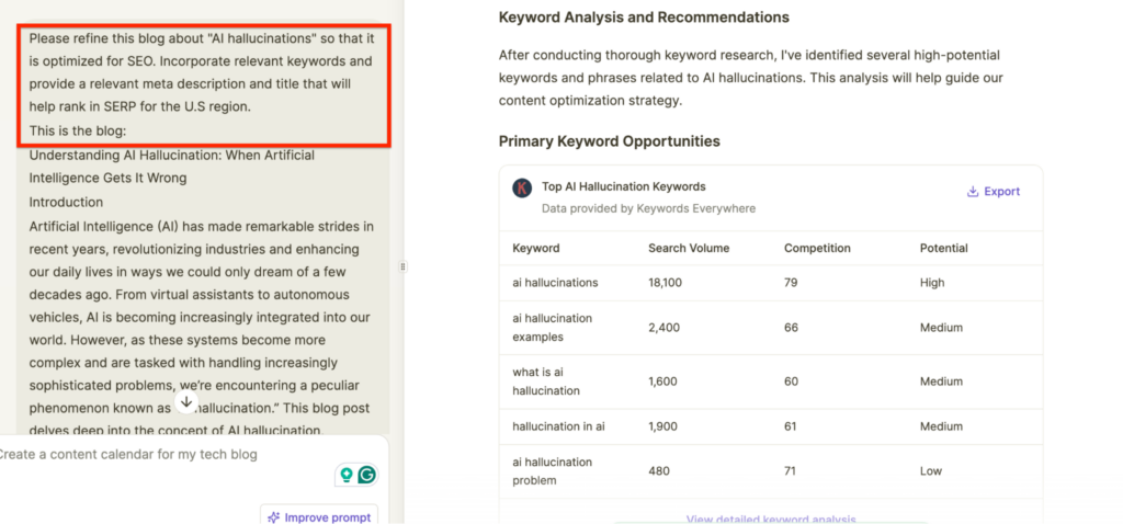 AI agents for content editing - Chatsonic for blog refinement