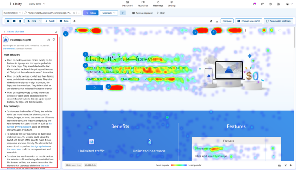 AI agents in content marketing - Microsoft Clarity